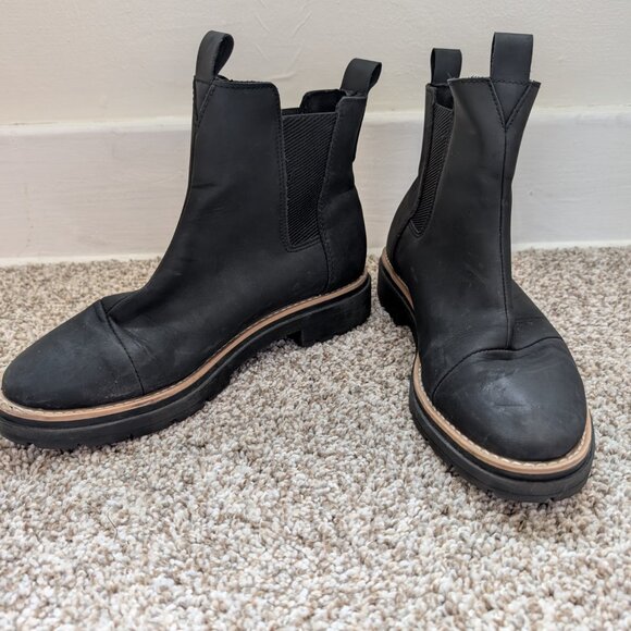 TOMS Skylar Chelsea Boot Black Women's Size 8.5 - Picture 2 of 8